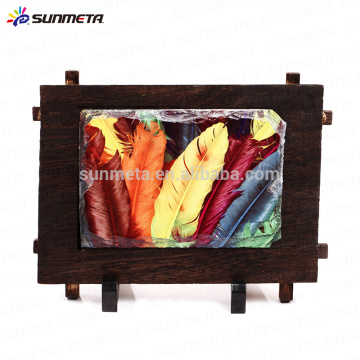 Sunmeta sublimation wooden rock photo frame wall hanging SH38 17*12cm